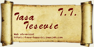 Tasa Tešević vizit kartica